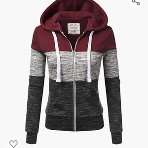 Medium maroon/gray stripe jacket